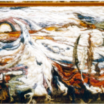 Le lac -Tapisserie